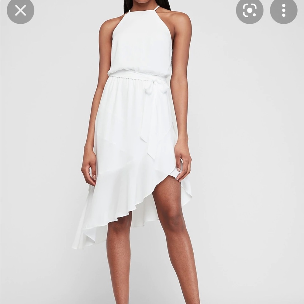 Express White asymmetrical dress